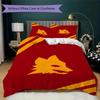 A.S. Roma Muster Bettwäsche-Steppdecken-Set Steppdecke Kissenbezug Heimdekoration Geburtstagsgeschenk (1 Bettbezug + 2 Kissenbezüge (ohne Füllung))03