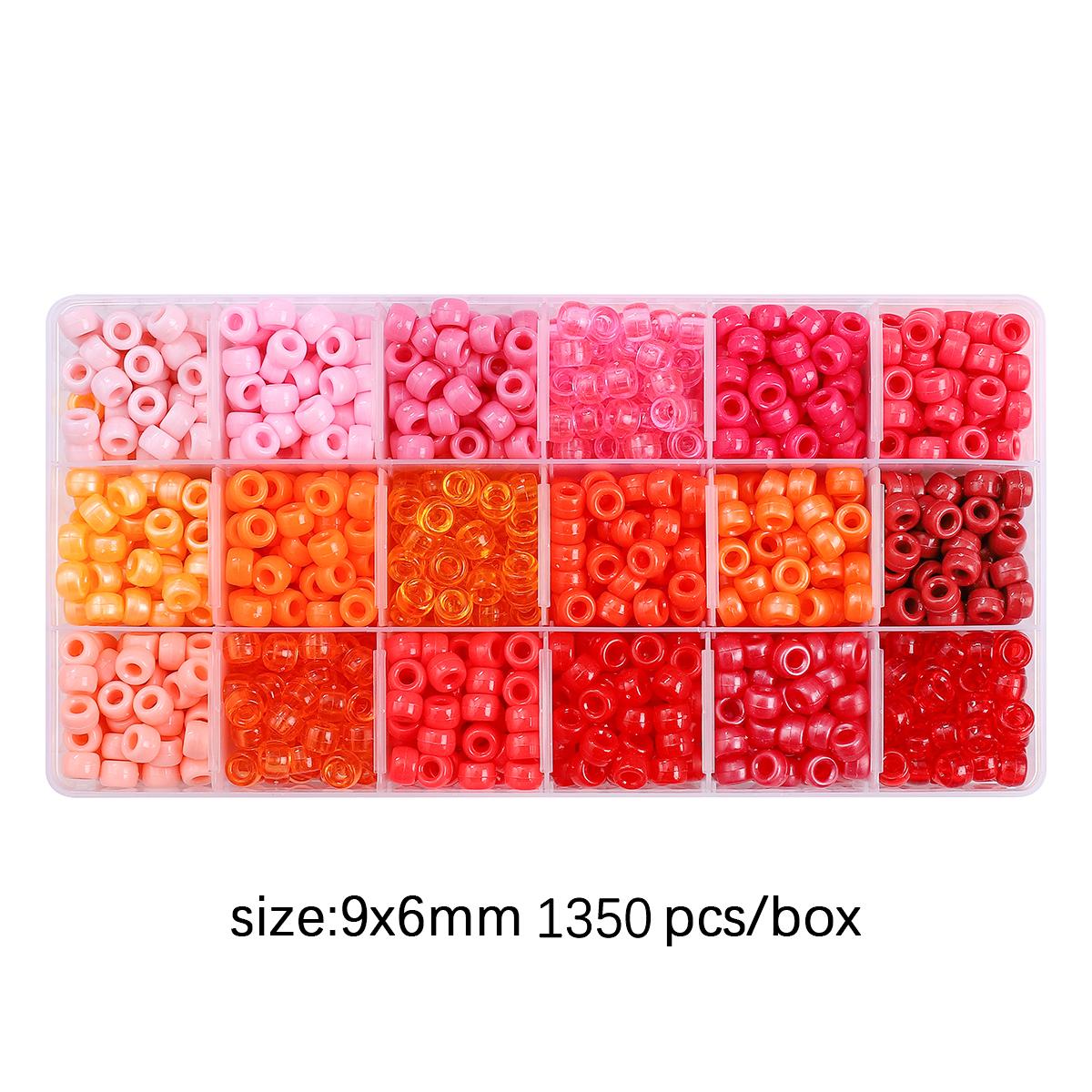 

18 ячеек/коробка Бисер для изготовления браслетов, ожерелий, ювелирных изделий своими руками красный