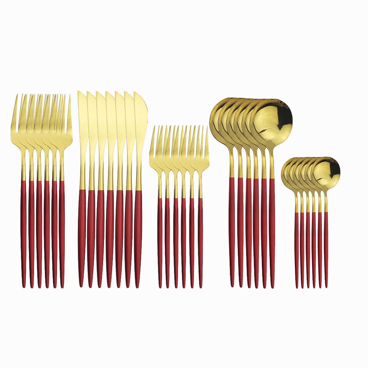 30 шт. элегантный набор столовых приборов из нержавеющей стали 18/10 — фото 10