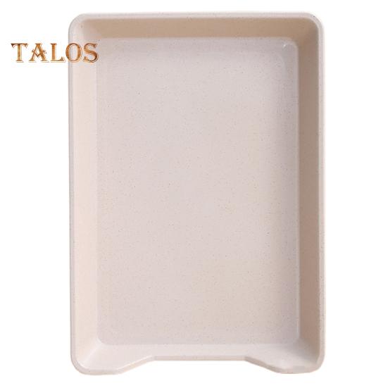 

Сервировочный поднос, не содержащий бисфенола А, витрина для еды, многоразовые портативные многоразовые пластиковые сервировочные тарелки, товары для дома бежевый