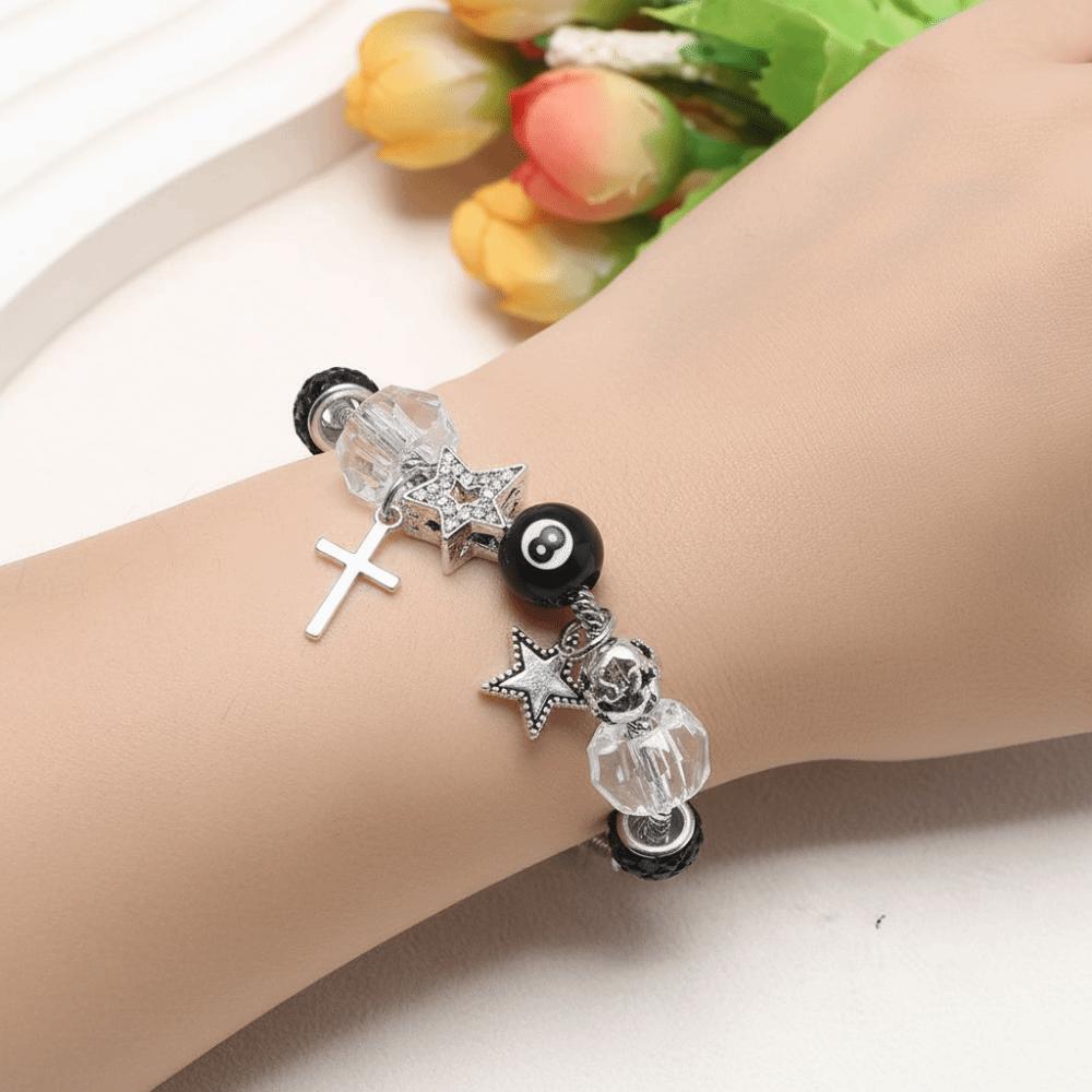 Star Charms Star Cross Bracelet Adjustable Necklace Charm Bracelet No.8 Ball Bracelet  Jewelry Gift