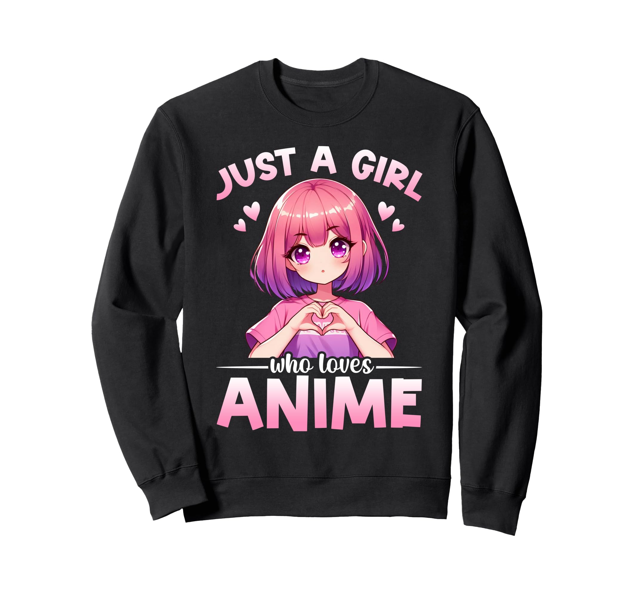 Cute anime merchandise for girls who love anime Japanese sweatshirt - чёрный