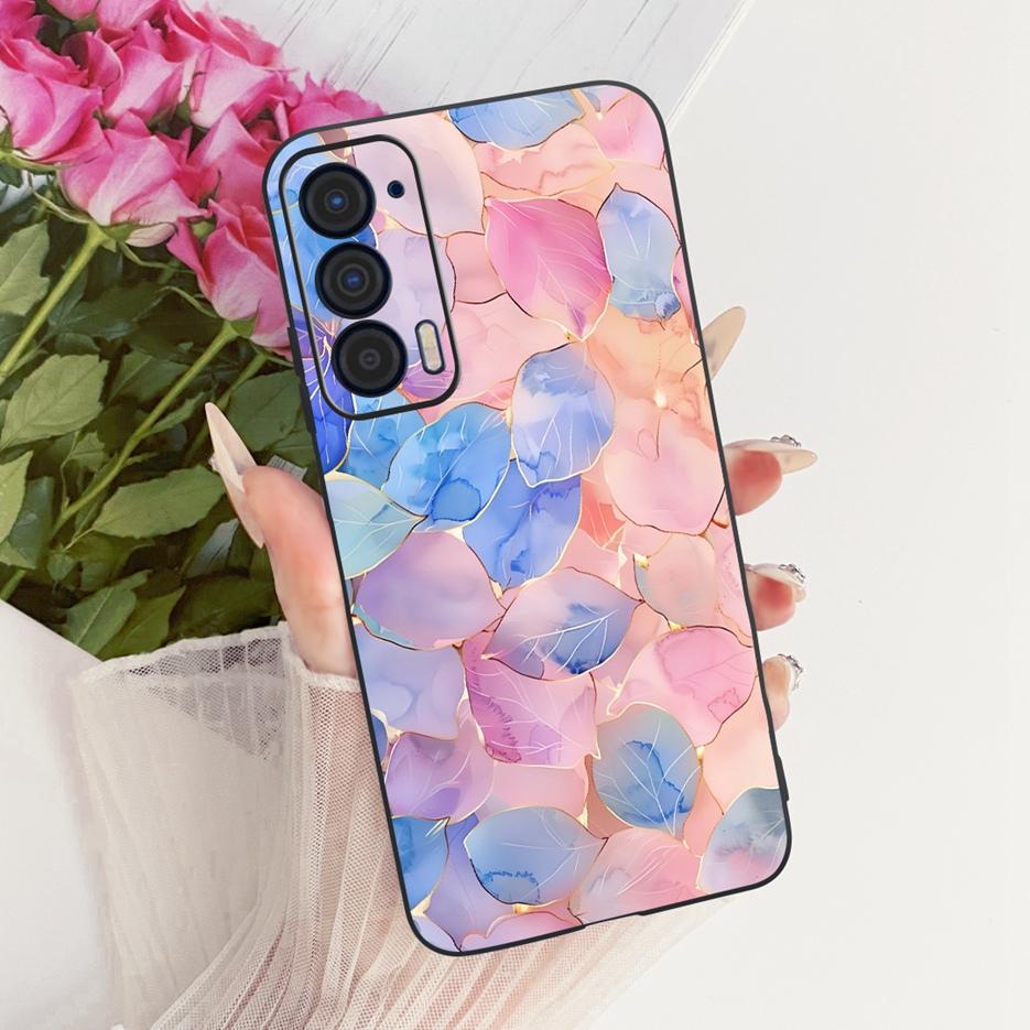 For Motorola Edge 2021 Case XT2141-1 Luxury Butterfly Tree Painted Cover Soft Silicone Case For Motorola Edge 2021 Edge2021 Bags