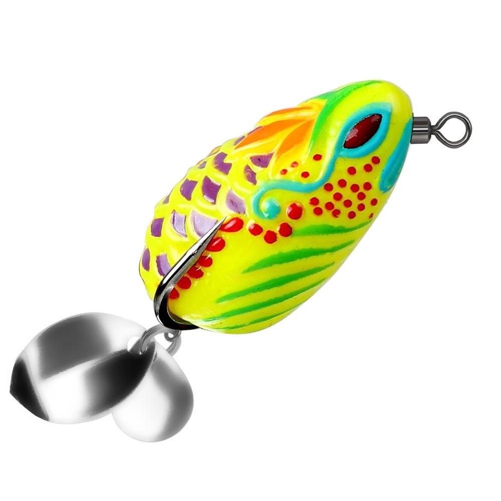 5.7g Soft Frog Lure Metal Spoon Mini Soft Lure Snakehead Fishing Wobbler Bass Fishing