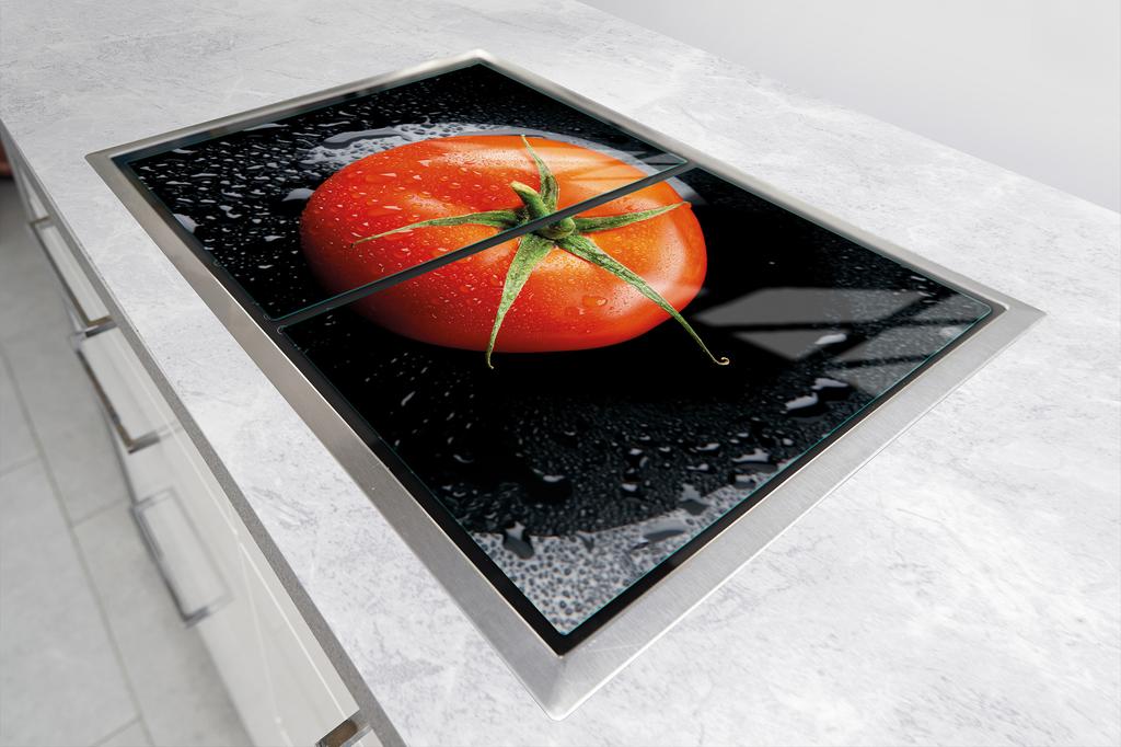 PIANO PROTETTIVO IN VETRO PER CUCINA 2x35x52 POMODORO