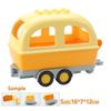 Trailer Car Motorcycle Boat Big Building Blocks Collocation Vehicle Accessory Kid DIY Toys Compatible With Duploed Set Gift