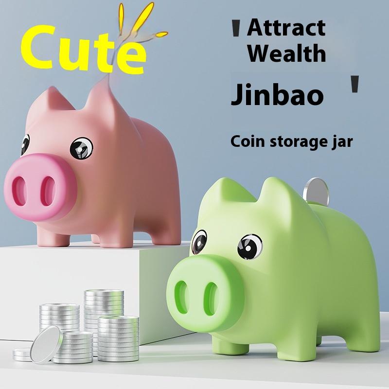 1 Pcs Creative Design Cartoon Piggy Bank Multiple Color Cartoon Transparent Piggy Bank Children Gifts Plastic Save Moneny Toys