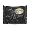 Halloween Black Cats Tapestry Hippie Polyester Wall Hanging Witchy Mystical Moon Wall Decor Curtain Art Wall Tapestry