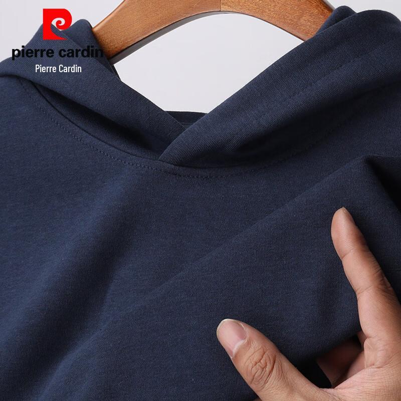 Pierre Cardin Men's Solid Milk Silk Blend Hooded Sweatshirt