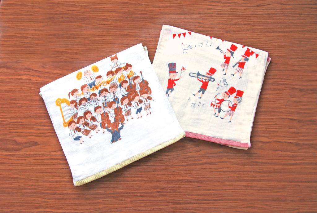 Kaneno Made In Gauze Face Untwisted Marching Band 30 X Gift Towel, Japan, Towel, Pile, Design, Approx. 80cm, Music, Refrain, Senshu, Quick-Drying,