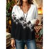 Autumn and Winter Women's Long-sleeved V-neck T-shirt