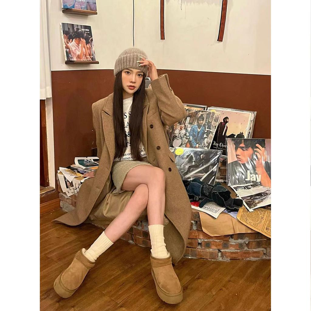 Thick-soled snow boots for women 2025 new winter fur integrated short tube snow cotton piled and thickened outer wear cotton shoes for women