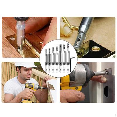 7 Hinge Drill Bit Tool Tapper Core Ing for Door Woodworking Window Cabinet
