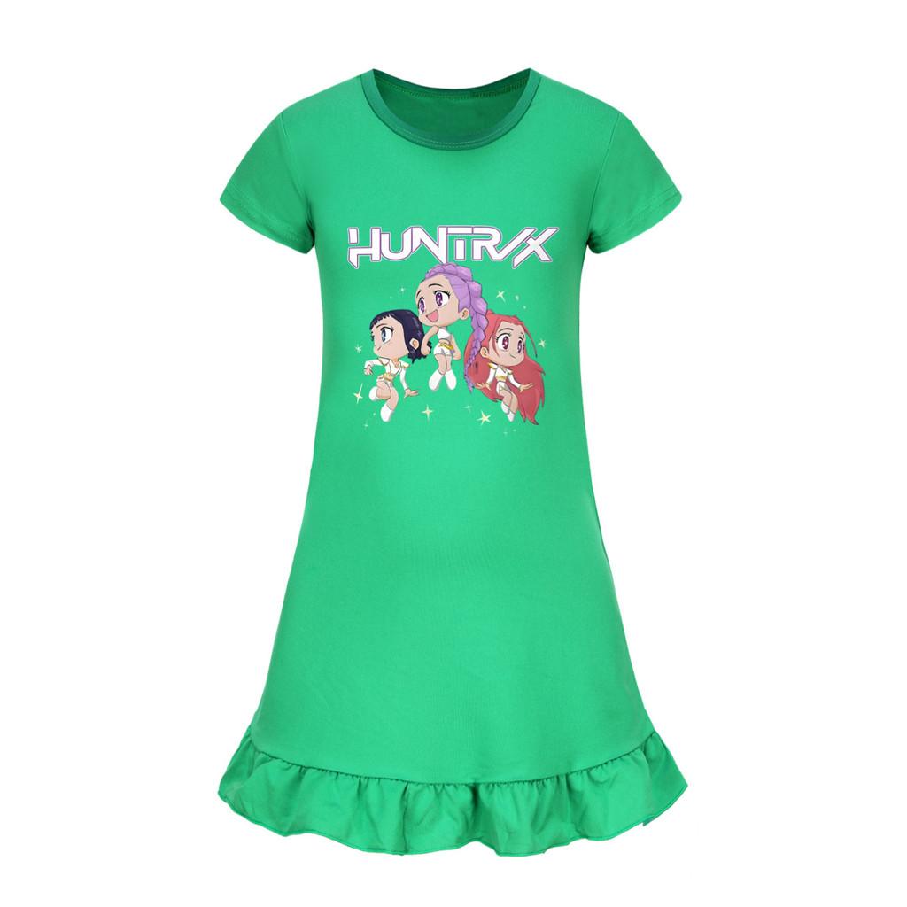 5044 Kids Girls Mira Zoey Rumi Printed Ruffle Short Sleeves Casual Dress