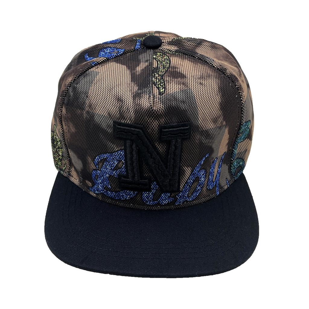 Graffiti Printing N Letter Logo Personality Street Trend Men And Women Flat Hip Hop Cap Baseball Cap
