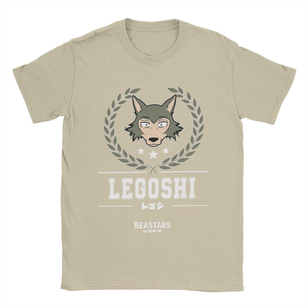 Herren T-Shirts Beastars Team Legoshi Lustige Reine Baumwoll-Tees Kurzarm Anime T-Shirts Rundhals Kleidung Grafik