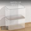 42L Transparent Storage Box, Stackable Plastic Organizer Bin, Large Capacity Closet Toy Container