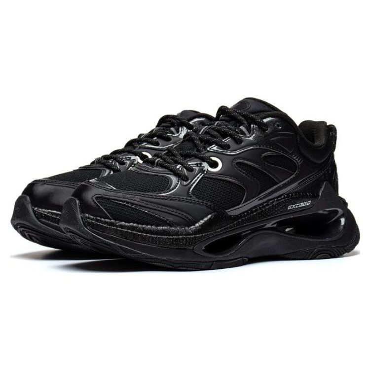 Li-Ning Zapatillas deportivas bajas transpirables y duraderas para mujer, color negro, AZGT004-4