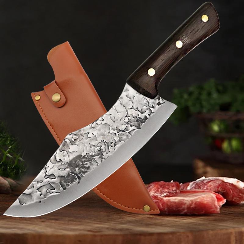 Forged Boning Knife Butcher Knife Kitchen Stainless Steel Meat Chopping Knife Chef Slicing Cutter Knife Cooking Tools