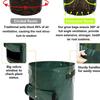 PE Potato Planting Bag Breathable Vegetable Grow Container With Handles For Root Crops Gardening Tool Dark Green Black