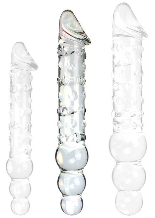 Gode en Verre Threeball M 28 x 4.5cm - ClearlyHorny - Godes en Verre