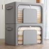 Jiabangshou Fabric Storage Box, Clothes Organizer Box, Quilt And Garment Storage Box, U-Shaped Window, 66L, 1 Piece