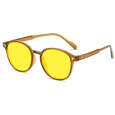 [Dimais] Clear Brown Frame Night Glasses Sunglasses for Driving, Polarized Lenses, Night Lenses, Sports Sunglasses for Nighttime Driving
