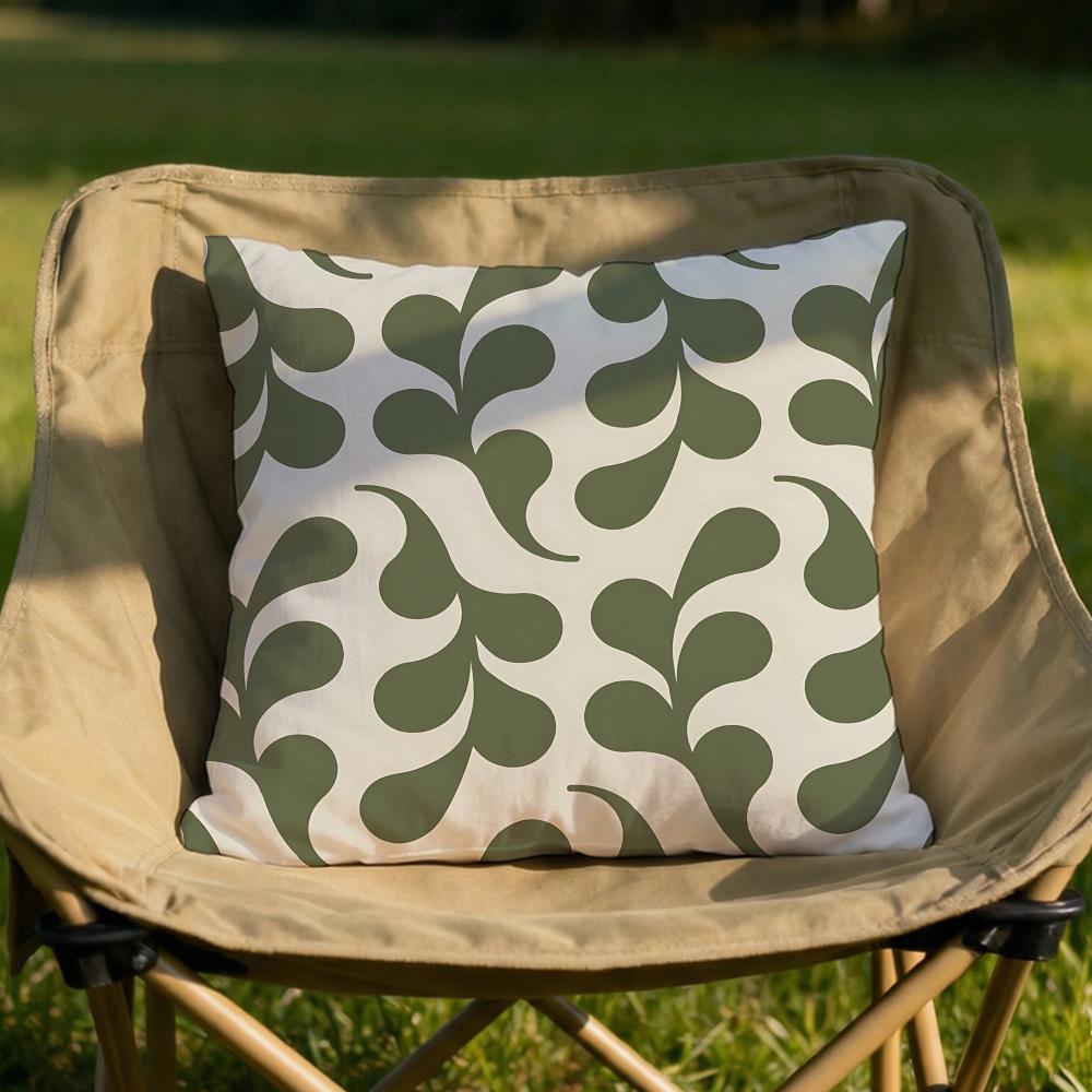 Lush Leaves Cushion Cover Soft Reversible  Durable Pillow Cover  MultiScene Use for Home  Car Daily Comfort