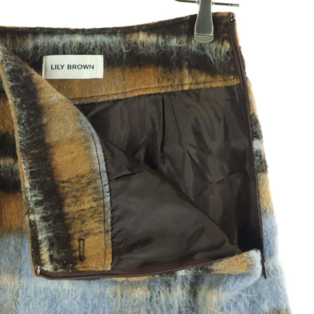 Beauty products Lily Brown Mini length Wool blend shaggy Tight Skirt Women Used