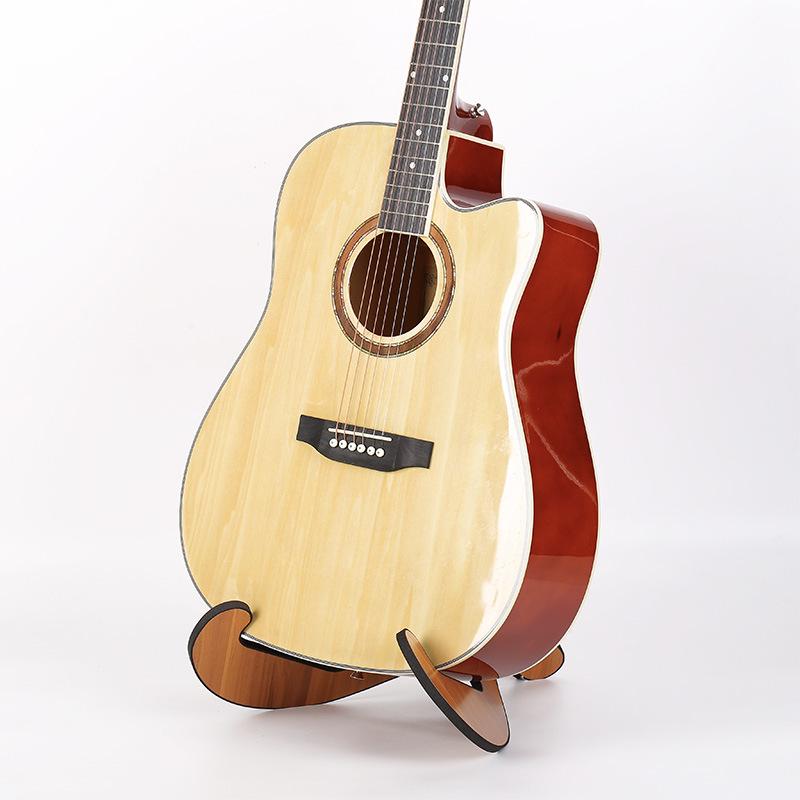 Portable Foldable Wooden Guitar Stand for Folk and Classical Guitars