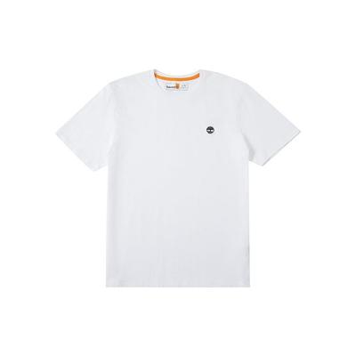 Solid Color Micro Logo Sports Casual Crew Neck Short Sleeve T-Shirt Men Tops White A6DKU-100