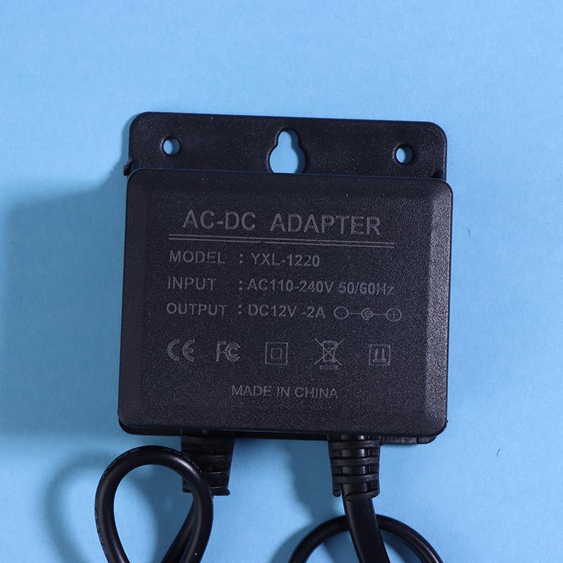 Dc 12V 2A Cctv Camera Power Adapter Waterproof Outdoor Power Supply Eu Plug Adapter Cctv Security Surveillance Camera Charger