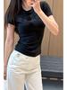 Elegant Embroidered Women's Slim Waist Short-Sleeve T-Shirt
