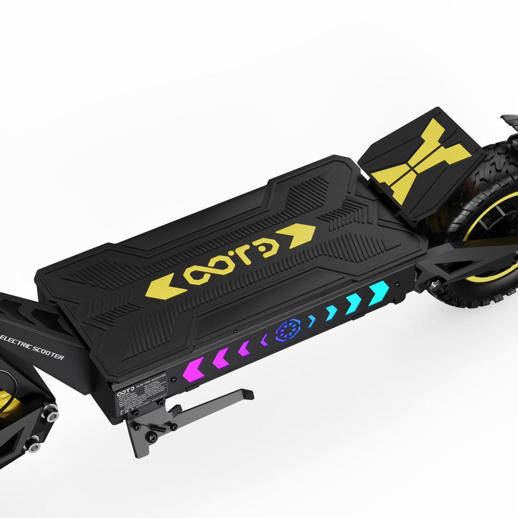 OOTD T10 Pro Erwachsenen Elektroroller 2x 1300W Motoren 52V23.4AH Akku 65KM/H 11'' Geländereifen Stadt Faltbar Tragbarer E-Scooter