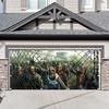 1PC 16x7ft Halloween Zombie Garage Door Banner Decorations