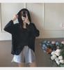 2025 Korean-Style Oversized Hooded Sweater - Women's Trendy, Lightweight, Long-Sleeve Pullover for Spring and Autumn