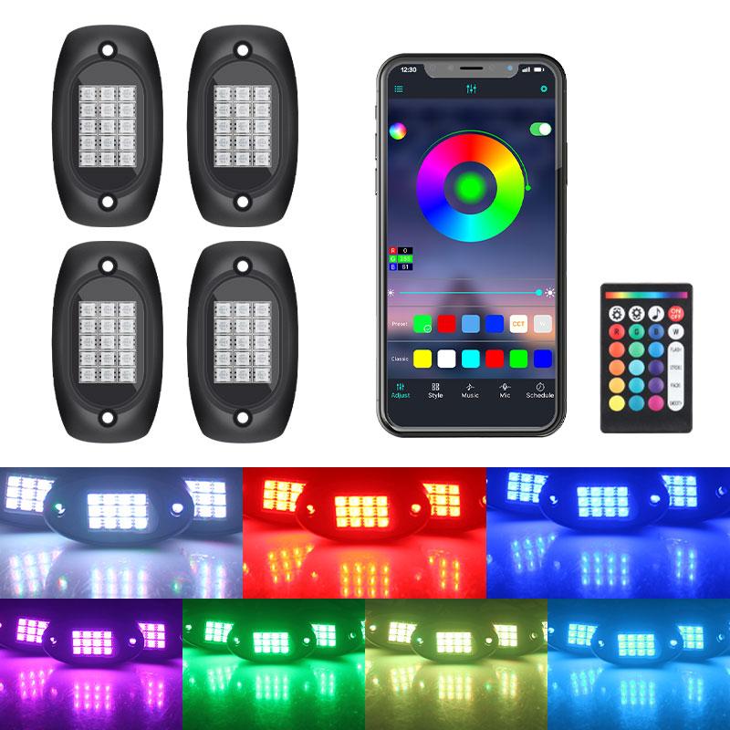 

4/5/6/8/12 в 1 RGB светодиодные фонари для шасси грузовика, внедорожника, декоративные фонари, подсветка днища, неоновые светодиодные атмосферные лампы