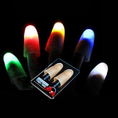 1 ζεύγος Creative Magic Thumb Tip Light LED Magic Trick Finger Lights for Dance Party -