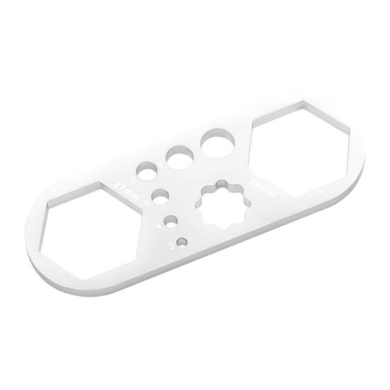 Bike Front Fork Wrench Heavy Duty Aluminum Alloy MTB Road Mountain Bicycle Suspension Fork Top Cover Removal Spanner Bike Repair Tools