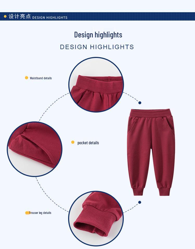 27kids Frühling/Herbst 2024 Einfarbige Jungen-Sporthose