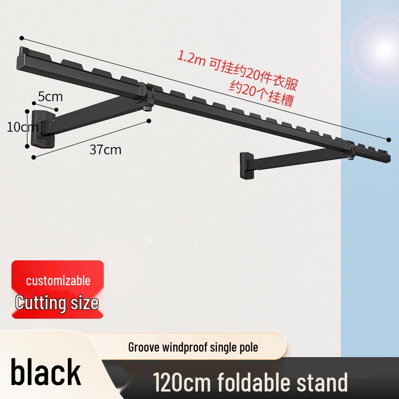 Invisible Wall-Mounted Retractable Clothes Drying Rack for Balcony and Home Use