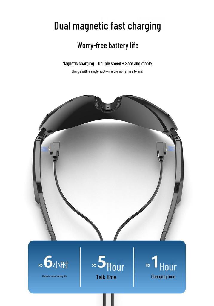 Smart Bluetooth Cycling Glasses: AI Translation, Wireless Calls & Music, S2 Sports Sunglasses