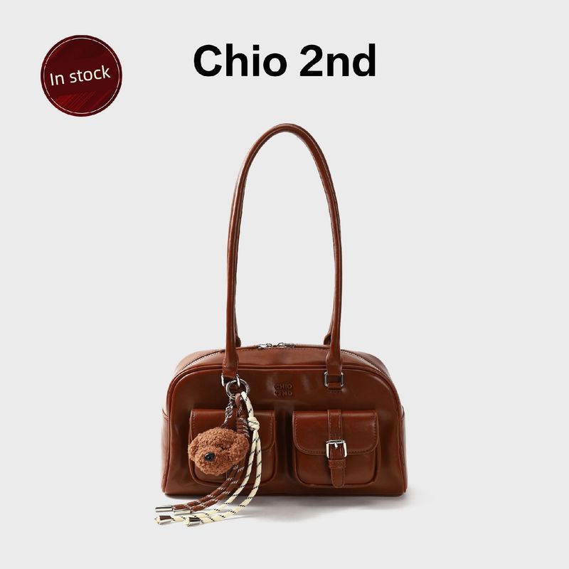 

South Style Chio2nd Samba Lounge Pillow Bag Women s Fall Retro Boston Bag Work Clothing Satchel Shoulder Bag Brown