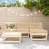 Vidaxl 5-Piece Garden Furniture Set, Solid Pine Wood