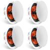 VEVOR 4PCs 8 In/20.3 Cm Ceiling Speakers 100W Flush Mount Ceiling & in-Wall Speakers