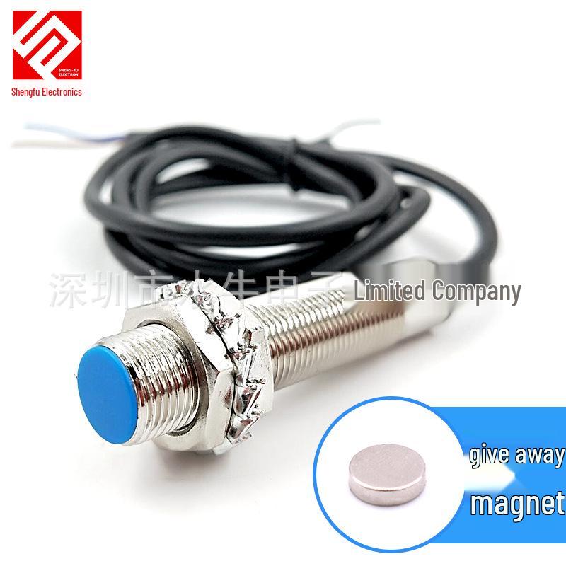 M12 Two-Wire Adjustable Hall Effect Proximity Sensor with Normally Open Switch