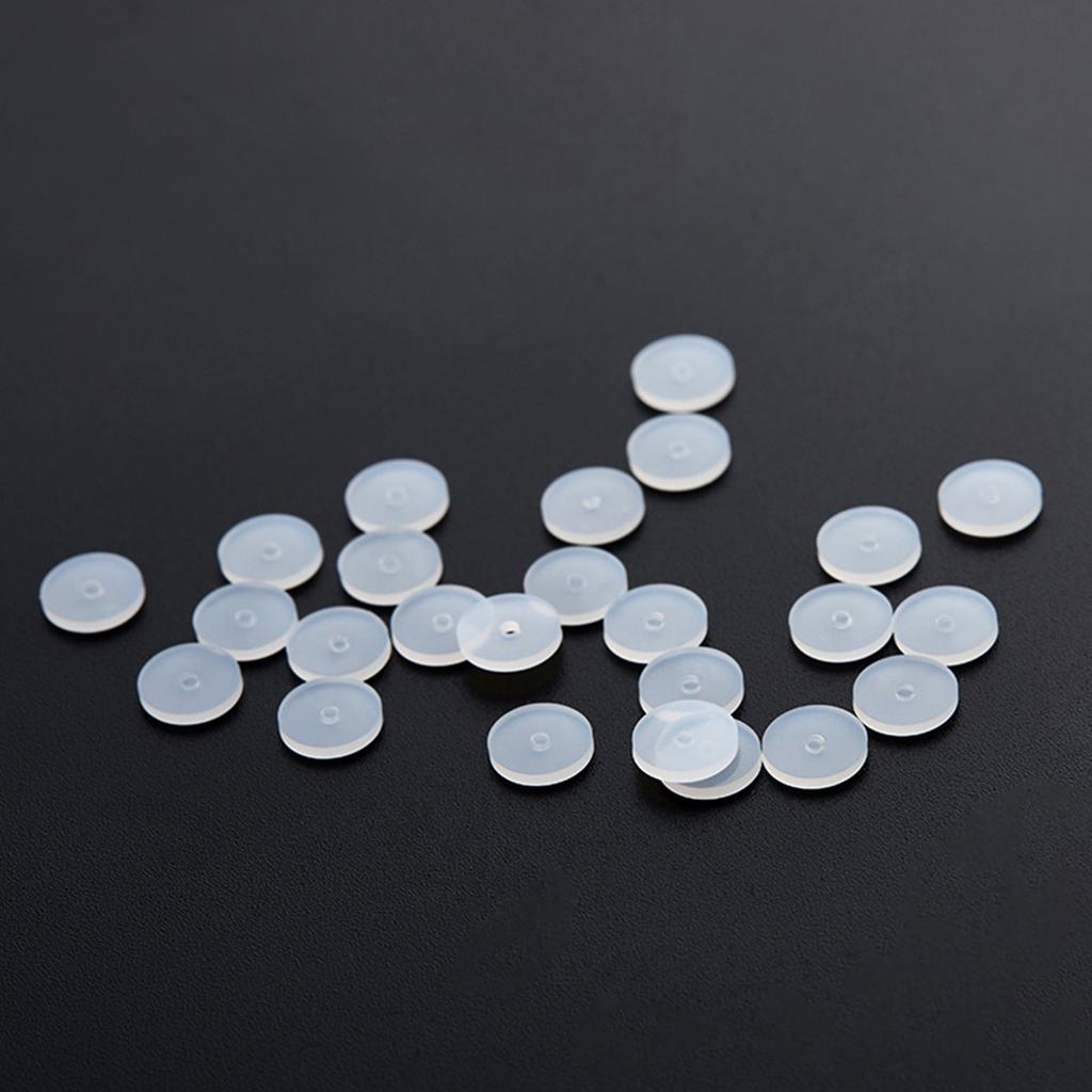 Packung mit 100 Silikon-Ohrringstoppern Ohrring-Rückseiten Klar Ohrstecker Stopper Bequeme Verschlüsse für schwere Ohrringe