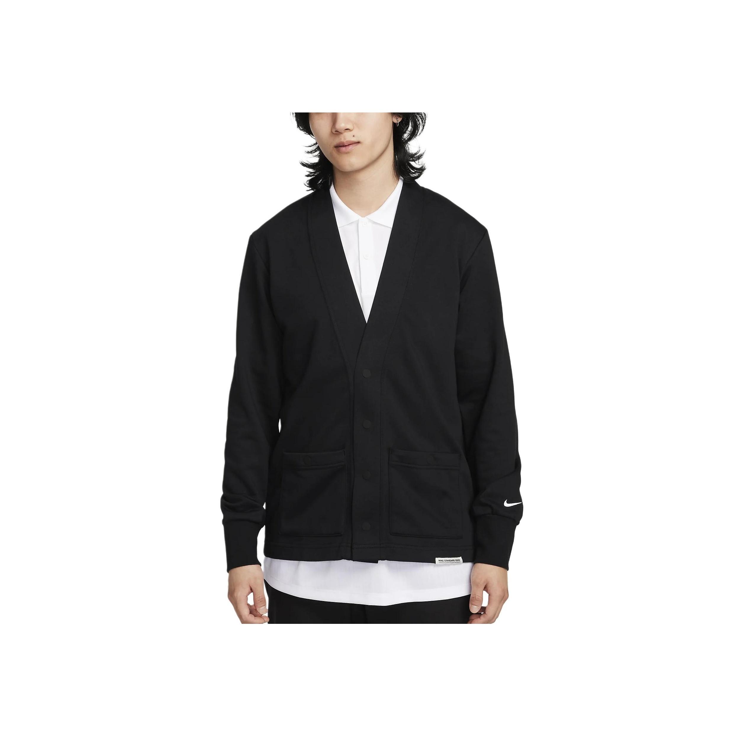 

Nike Однотонный повседневный свитер с V-образным вырезом и длинным рукавом, мужские топы, черный FB5465-010 M