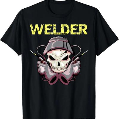 T Shirt Homme Welder T-Shirts Summer Short Sleeve  Crew Neck Graphic Tee Women Tops