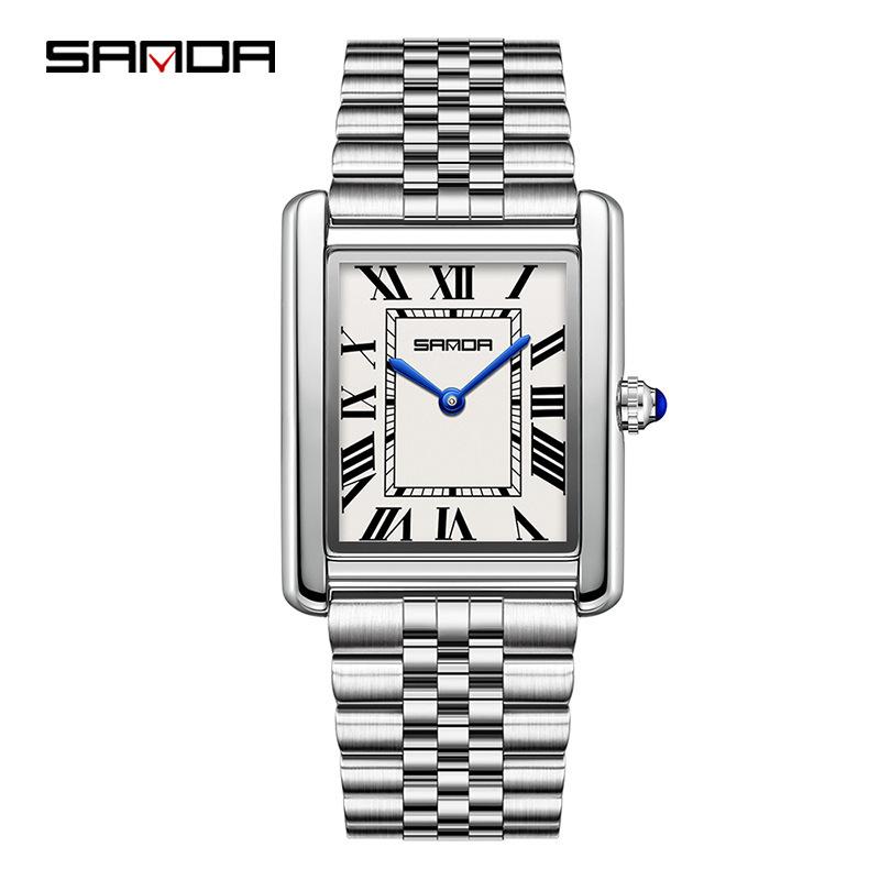 Couple Watch Fashion Square Roman Scale Men'S And Women'S Quartz Watch Waterproof Watch